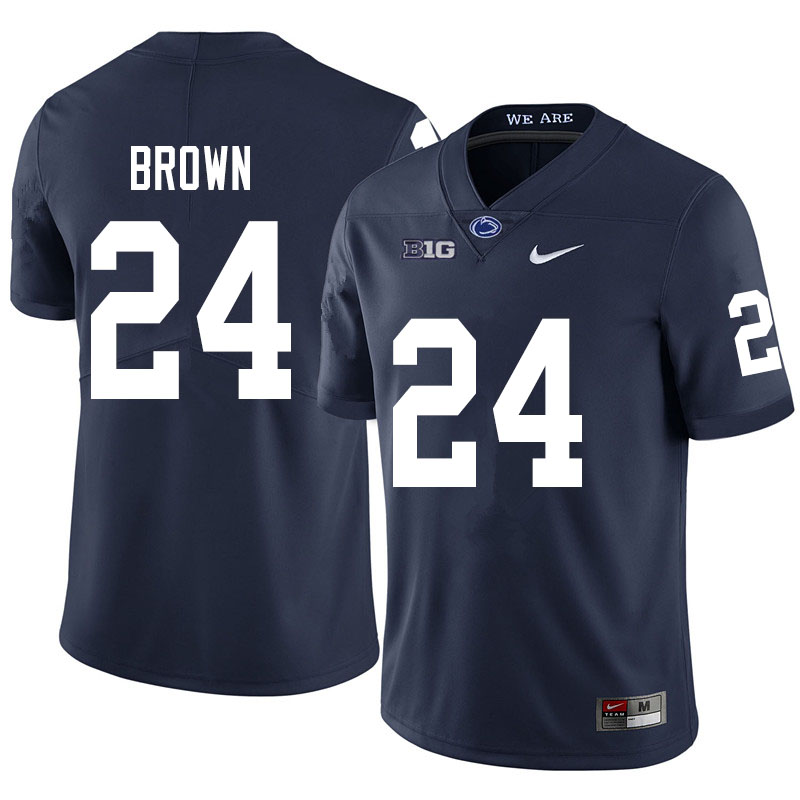 Men #24 DJ Brown Penn State Nittany Lions College Football Jerseys Sale-Navy